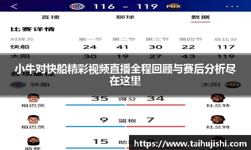 小牛对快船精彩视频直播全程回顾与赛后分析尽在这里